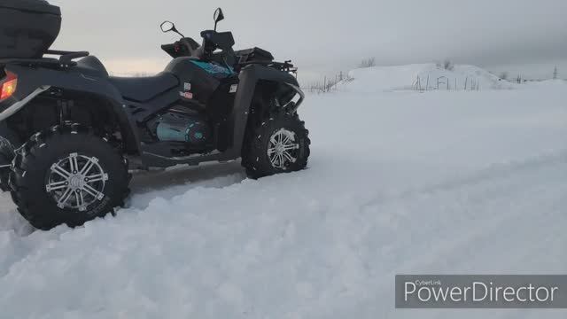 Зима на квадроцикле CFmoto X8 смотреть онлайн