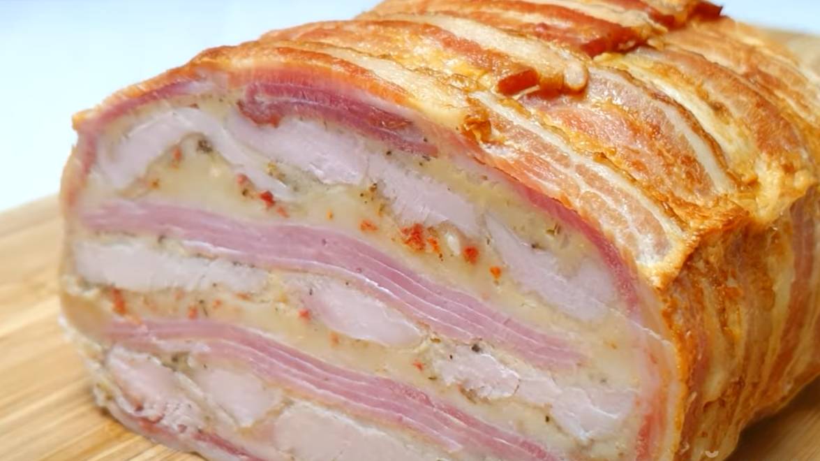 Мясной хлеб с ветчиной и травами - рецепт смотреть онлайн