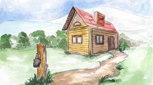 Рисуем дом с помощью перспективы. ИЗО 7 класс