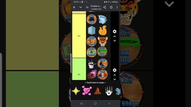 Создал терлист в Blox Fruits по фруктам и геймпассам