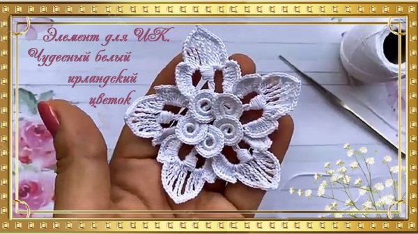 Чудесный белый ирландский цветок от Marlene Croche