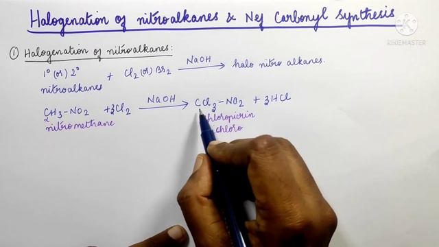 Organic Nitrogen Compounds Class 12/Part 10/Halogenation of Nitroalkanes & Nef Carbonyl synthesis смотреть онлайн