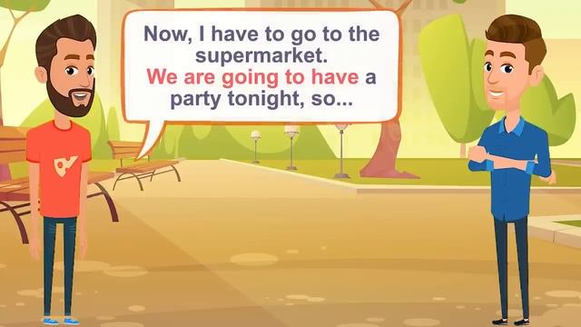 15 Future Simple Conversation - Will vs Going to (Weird friend) (Странный друг)