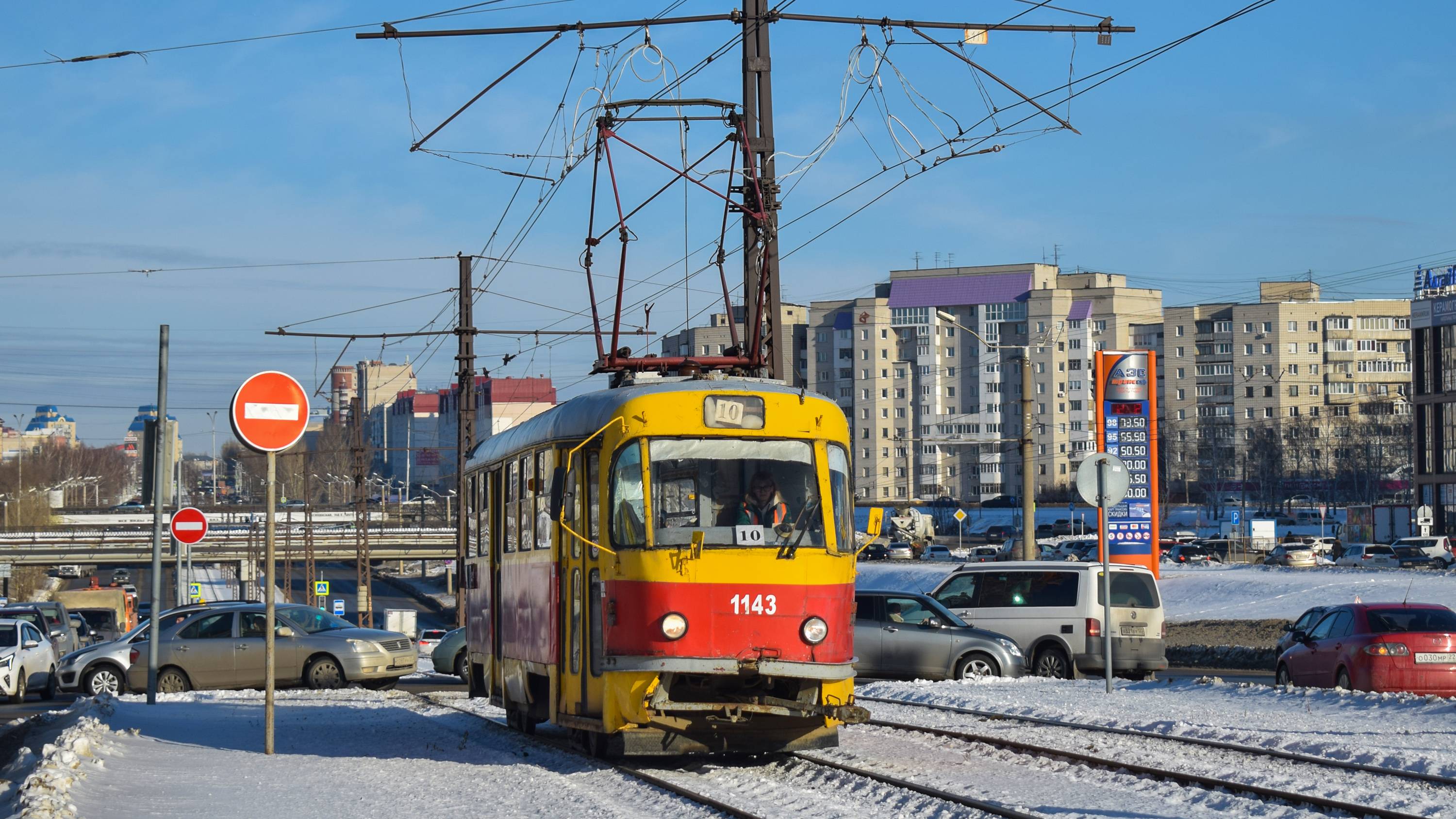 Трамвай Tatra T3SU-1143. Покатушки по Барнаулу.