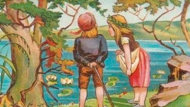 Дети стоят на берегу реки, но где-то поблизости спряталось животное, сможете ли вы его найти? смотреть онлайн