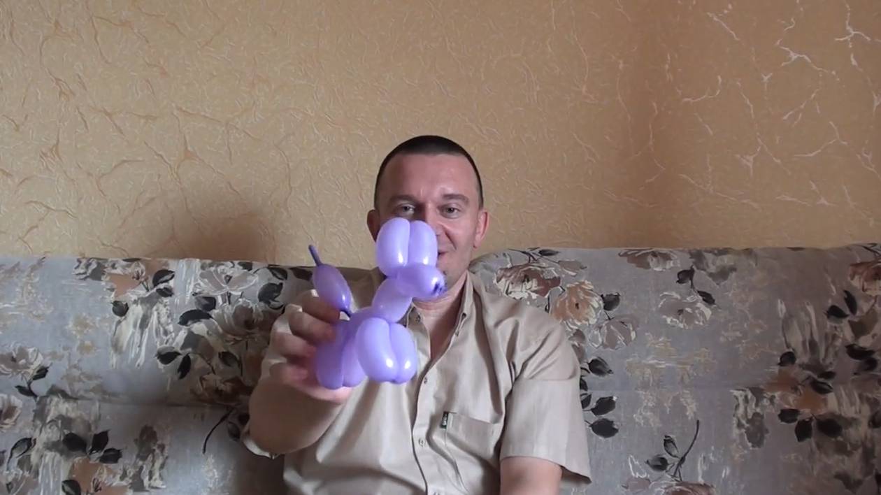 Как сделать собачку из длинного шарика ШДМ смотреть онлайн