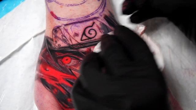 HAND TATTOO | ANIME, REALISM & NEON STYLE TATTOO | TIMELAPSE смотреть онлайн