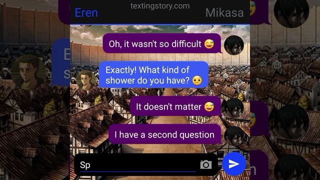 Aot Texting Story (Eremika), Ep 47: Shower problems? 😳 смотреть онлайн