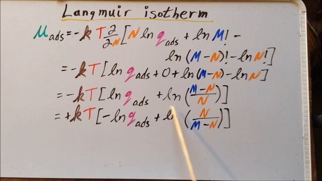 Statistical thermodynamics: color-coded, step-by-step derivation of Langmuir isotherm смотреть онлайн