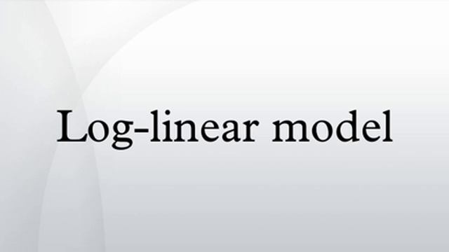 Log-linear model смотреть онлайн