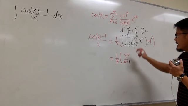integrate (cos(x)-1)/x by using a power series, calculus 2 tutorial смотреть онлайн