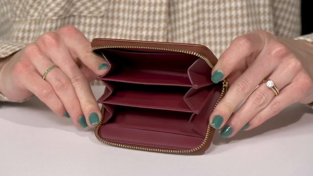 COACH Coated Canvas Signature Small Zip Around Card Case SKU: 9887018 смотреть онлайн