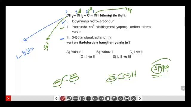 Organik Kimya - Alkinlerin Özellikleri Test 2 смотреть онлайн