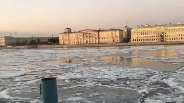 Зимний закат на Неве смотреть онлайн