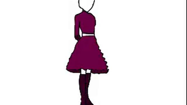 Pink/black/dress/gloves/boots girl (body traced) смотреть онлайн