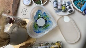 Эффект дыма эпоксидный смолой и чернилами