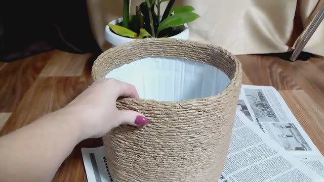 Декор цветочного горшка своими руками смотреть онлайн