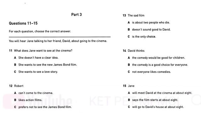 KET practice test 2024. Аудирование А2. смотреть онлайн