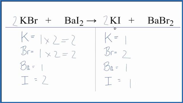 How to Balance KBr + BaI2 = KI + BaBr2 смотреть онлайн