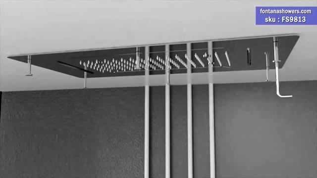 Fontana Reno Bluetooth Smart Musical Shower Set LED Ceiling Square Mirror Finish Set смотреть онлайн