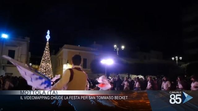30 Dicembre 2019 Mottola TA Il videomapping chiude la faste per San Tommaso Becket смотреть онлайн