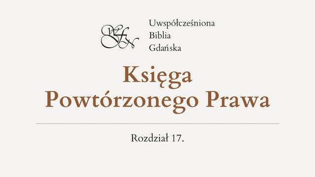 Księga Powtórzonego Prawa UBG Audio - z podziałem na rozdziały смотреть онлайн