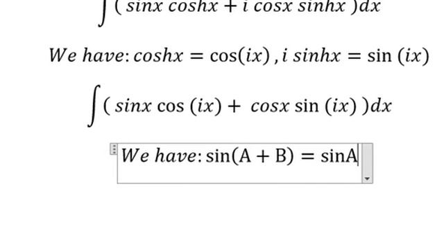 Calculus Help: Integral ∫ ( sinx coshx+i cosx sinhx )dx - Integration - Trigonometry and Hyperbolic смотреть онлайн