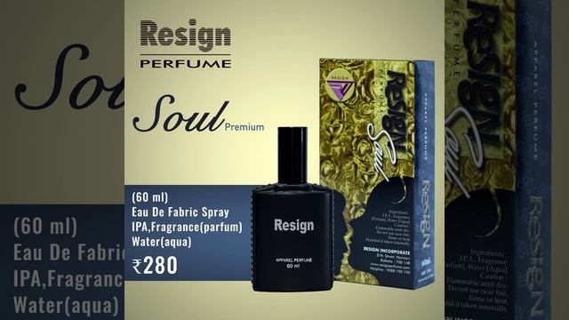 Resign | Soul Premium ( 60 ml ) | Eau De Fabric Spray | IPA, Fragrance(parfum), Water(aqua) | смотреть онлайн