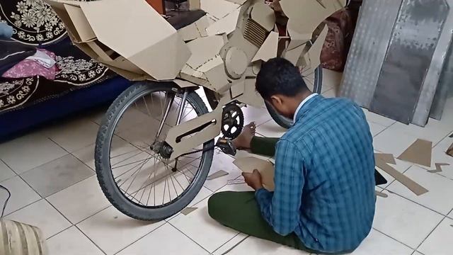 Kawasaki Ninja H2 making😯Through cardboard// смотреть онлайн
