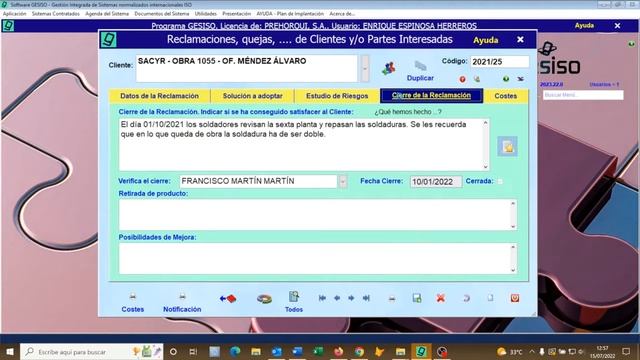 Reclamaciones, quejas y sanciones en el software GESISO смотреть онлайн