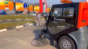 Многофункциональная подметальная машина TLO 1500. Демонстрация работы.