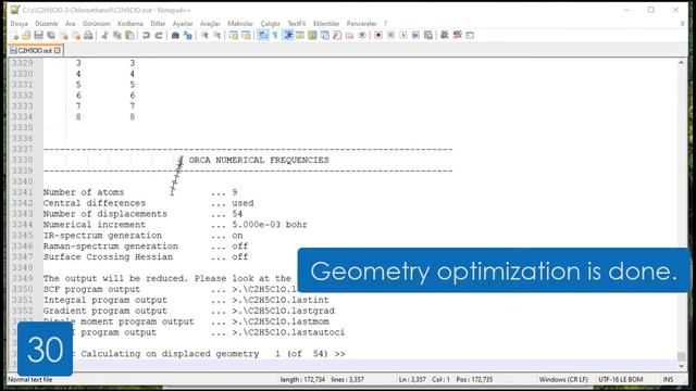 C2H5ClO, 2-Chloroethanol, Geometry optimization and IR spectrum in 1 minute, SPEED UP смотреть онлайн