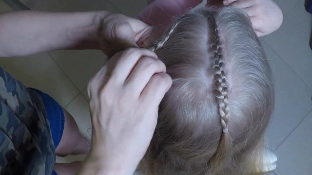 Косы с хвостом. Прически для девочек смотреть онлайн
