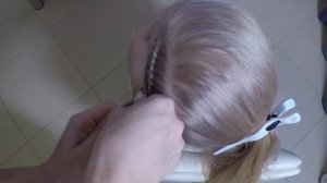 Красивая детская прическа в садик. Прическа на каждый день. Косички