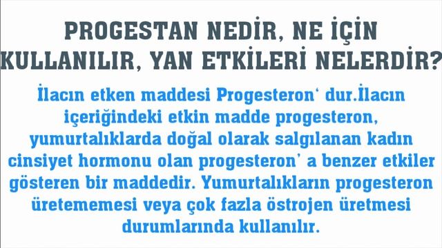 Progestan Nedir, Ne İçin Kullanılır, Ne İşe Yarar, Yan Etkileri Nelerdir? смотреть онлайн