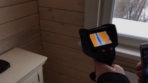 Проверка тепловизором дома из профилированного бруса  по проекту 100 150 049.