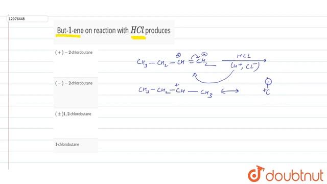 But-`1`-ene on reaction with `HCl` produces смотреть онлайн