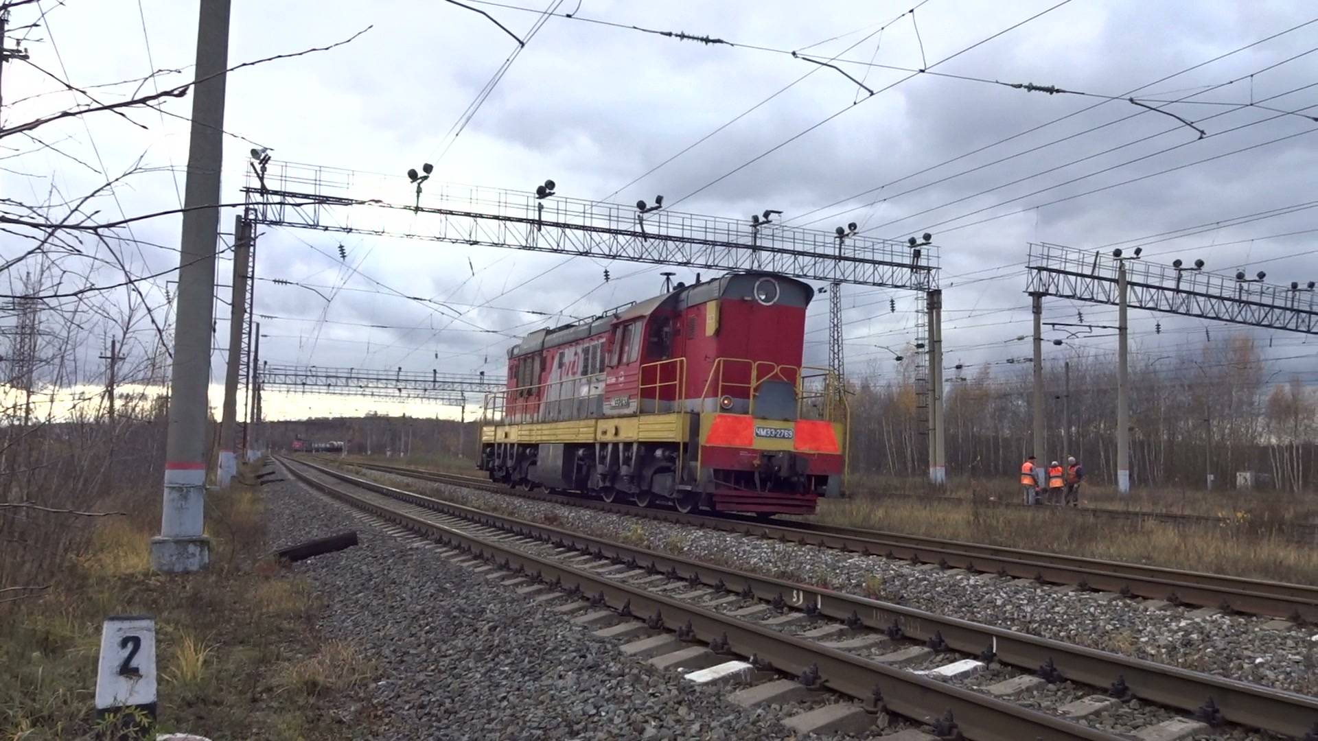 Тепловоз ЧМЭ3-2769 маневрирует на станции Нижний Новгород Сортировочный, Восточный парк смотреть онлайн