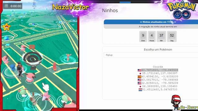 SITE DE NINHOS EM TEMPO REAL COORDENADAS FUNCIONANDO POKEMON GO + SITES NOVIDADES ATUAIS | FakeGPS смотреть онлайн