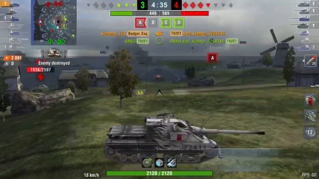FV217 Badger Ace Tanker Replay - WoT Blitz смотреть онлайн