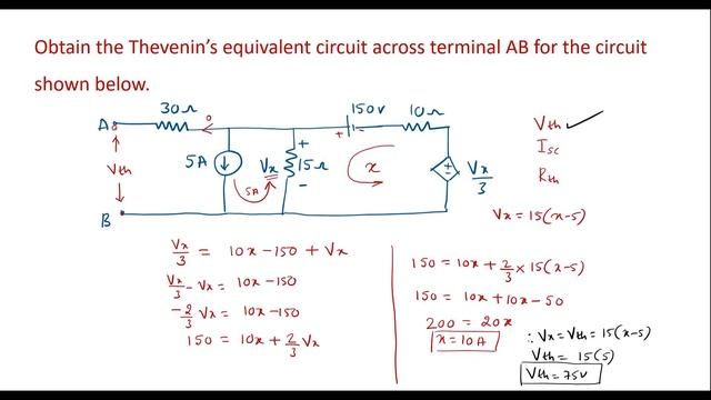 Obtain Thevenin's equivalent circuit for the given network. смотреть онлайн