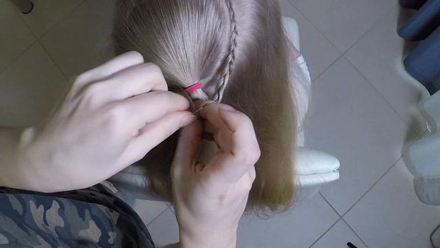Прическа с цветными резинками | Детские прически смотреть онлайн
