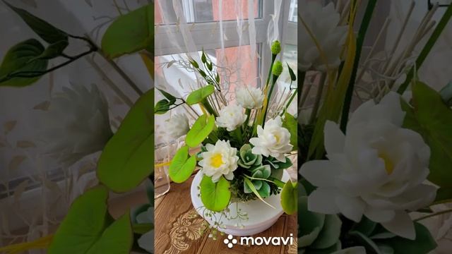 НИМФЕЯ У ГОРЫ ФУДЗИЯМА. Нимфея из мыла ,кашпо гипс , ручная работа. смотреть онлайн