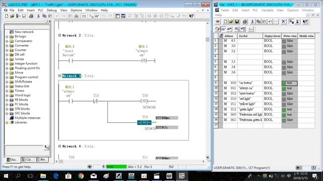 SIEMENS SIMATIC MANAGER STEP 7 -Use the timer to program the traffic light смотреть онлайн