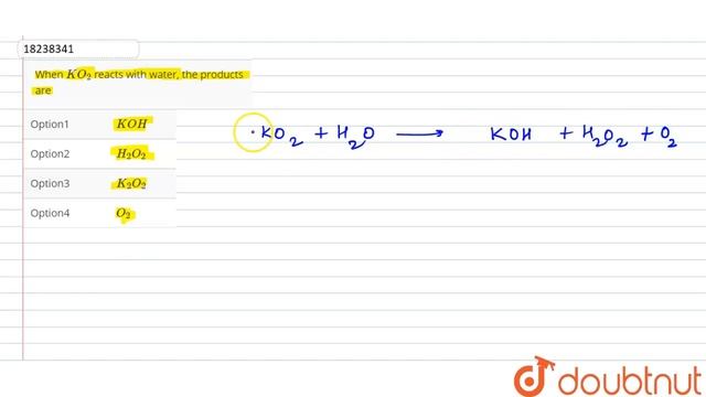 When k`KO_(2)` reacts with water, the products are смотреть онлайн