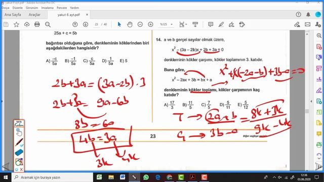 TEST OKUL YAKUT SERİSİ AYT 6 MATEMATİK SORU ÇÖZÜMÜ смотреть онлайн