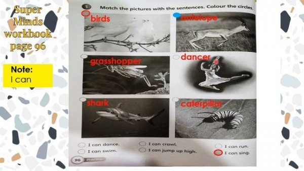 Super Minds Year 2 workbook page 95 , 96 and 97
