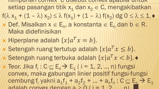 Himpunan Convex dan Bentuk Kuadrat смотреть онлайн