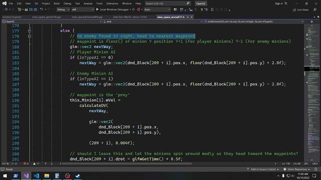 OpenGL Minion AI Avoidance Algorithm 2D Space Arena Game смотреть онлайн