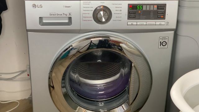Стирка полотенец на LG: Хлопок 60 1200об/мин + без складок (полный цикл) смотреть онлайн